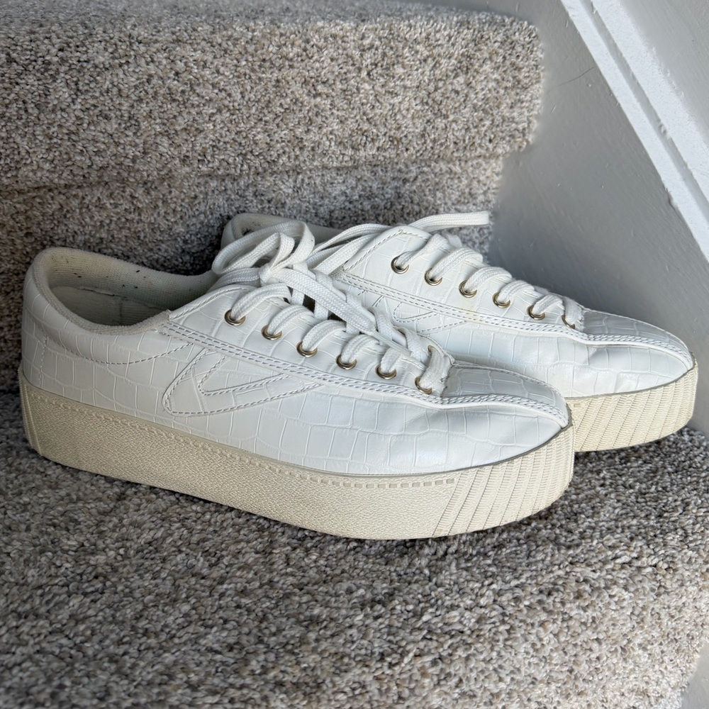 Tretorn Leather Embossed Sneakers